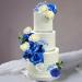 Flower Cake Toppers Boho Cake Toppers Artificial Blue Rose Eucalyptus Cake Decorations for Girl Women Birthday Baby Shower Wedding Valentine's Day Celebration Boho Party Supplies (Style 6)