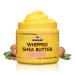 AKWAABA Whipped Shea Butter (Pink Cat) 12 oz - Body & Hair Moisturizer - With Raw Shea Butter from Ghana - Rich Vitamins A and E - Natural Yellow