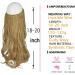 ZAIQUN Hair Extensions Invisible Secret Wire Hair Extensions One Piece Straight Curly Wavy Hair Extension Synthetic Hairpieces for Women 18/20/22 inch 20 Inch--Curly Dirty Blonde--20'' - Buy Online on GoSupps.com