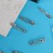15 Pcs Safety Pin Shape Hair Clips Set - Silver Hair Pins for Goth Hairdressing & Styling - Buy Online on GoSupps.com
