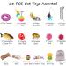 MIBOTE 28Pcs Cat Toys Set - Cat Tunnel, Catnip Fish, Feather Teaser Wand, Fluffy Mouse, Balls and Bells - Perfect Variety Pack for Cat and Kitten Entertainment - Buy Online on GoSupps.com