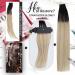 12 Inch Tape in Hair Extensions Human Hair Balayage Black to Blonde Real Hair Extensions Tape in Invisible Tape in Extensions 20 Pieces/30g #1B/18/60 - Buy Online on GoSupps.com