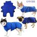 OWBB Extra Suction Dog Bath Towel & Bathrobe | Fast-Drying Cat Towel with Adjustable Straps | XS Blue Pet Coat - Ideal for Cats & Dogs - Buy Online on GoSupps.com