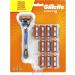 Gillette fusion 5 razors men with trimmer blade for precision and sliding coating razor + 11 razor blades 1 piece (1 Pack) old