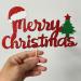 Merry Christmas Cupcake Toppers Red Glitter with Merry Christmas Letter Xmas Tree Cake Topper Decoration for Christmas Theme Party - Buy Online on GoSupps.com