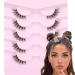 Half False Eyelashes Natural Look Lashes Cat Eye Lashes Wispy Eyelashes with Clear Band 3D Curly Fake Lashes Pack by Focipeysa F05