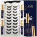 Magnetic Eyelashes Natural Look - Magnetic Lashes with 4 Tube of Magnetic Eyeliner - 10 Pairs Mangetic False Eyelashes Kit with Applicator - Easy to Apply