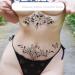 ROARHOWL Sexy Temporary Tattoo Kit - 3D Realistic Flowers & Butterflies for Abdomen, Chest, Waist & Back - Perfect False Tattoos for Women (Design 3) - Buy Online on GoSupps.com