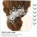 Angoily 1pc Bridal Headwear Chinese Decor Wedding Hair Clip Silver Rhinestones Bridal Hair Clip Tiara Flower Hair Comb Headdress Bride Hair Accessories Crystal Pearl Flowers - Buy Online on GoSupps.com