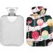 Naanle Striped Sweet Hot Water Bottle with Cover - 1L Transparent Warm Water Bottle for Pain Relief & Heat Therapy | Ideal for Bed Hands & Feet - Buy Online on GoSupps.com
