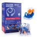 Dison 100Pairs Silicone Ear Plugs 32dB Corded Reusable Earplugs for Hearing Protection Noise Reduction for Shooting Range Work Travel Orange