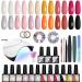 Gel Nail Polish Kit with 36W U V Nail Lamp VANREESA 12 Autumn Colours Gel Nail Polish Set Manicure Tools Soak off Nail Gel Polish Set Aurantium Lilac Baby Pink Gel Nail Starter Kit Gift for Women Reason and Romantic