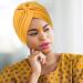 22-Piece Stretch Turbans Head Beanie Cover Twisted Pleated Headwrap for Women & Girls - Assorted Colors Hair Cover Beanie Hats - Buy Online on GoSupps.com