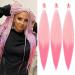 Ancient lichen 3 inch 3-packs braided hair art hair braids hair for braid box braids synthetic hair for simple synthetic braided hair extensions (26 inch 613-pink#) 66cm-26 inches (3 Pack) 613-pink#