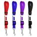 KUUQA 4 Pack Pet Dog Cat Seat Belt Adjustable Safety Leads Vehicle Car Harness Seat Tether Nylon Fabric-Red Blue Black Purple Colorful