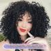 14 Soft Curly Afro Wig with Bangs for Black Women | Premium Synthetic Curly Full Wig for Daily Use - Natural Black 1B - Buy Online on GoSupps.com