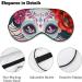 Day of the Dead Women Skulls Pattern Sleep Mask - Adjustable Strap, Blocks Light, Perfect for Travel and Naps - Buy Online on GoSupps.com