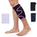 360 RELIEF - Neoprene Calf Sleeve Support for Shin Splint | Pain Relief Cycling Running Jogging Workout Marathon Triathlon Hiking | Black/Pink with Mesh Laundry Bag |