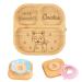 Baby plate personalized baby gift birth children's dishes personalized children's plate baby plate wood baby plate suction cup (fox pink) pink fox