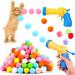 Briskore cat toy 100 balls cats ball launcher plush ball interactive cat toy interactive cat toys ball plush ball cat shooting gun training cat toy toy cats stretch ball ball ball