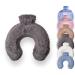 Luxury Hot Water Bottle with Faux Fur Cover Soft Fluffy Neck U Shape Cosy Fleece 1.8L Capacity (Twilight Grey)