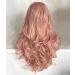 Buy Women's Long Pink Brazilian Wavy Curly Wig - 80s 70s 60s Cosplay Synthetic Hair - International Shipping Available - Buy Online on GoSupps.com