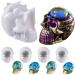 LET'S RESIN Resin Molds Silicone, 1 Pc Large Silicone Skull Epoxy Molds with 4 Pcs Small Skeleton Epoxy Resin Molds for Resin Casting Art Crafts, Candle Making, Home Decor, Pendants, Keychains