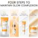 4 Pack Vitamin C Moisturizing Skin Care Set for Women Girls Anti-Aging Brightening Face Skin Care Kit Cleanser Serum Eye Cream and Eye Cream - Buy Online on GoSupps.com