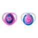 Tommee Tippee Night Time Glow in The Dark Pacifiers  Symmetrical Design  BPA-Free Silicone Binkies  0-6m  2-Count  Colors and Designs May Vary 2 Count (Pack of 1)