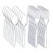 Clear Plastic Cutlery Set - (Bulk Pack 200 Pcs) Plastic Utensils Heavy Duty 100 Plastic Forks and 100 Spoons for Party Supplies Dinners Take-Out Catering Food Services