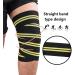 Zerone Sports Knee Bandage Wrap - Elastic Kneepad Straps for Gym Weightlifting & Cross Training - Compression & Support in Black & Yellow - Buy Online on GoSupps.com