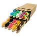 Kids Bamboo Toothbrushes 20 Pack Manual Toothbrush Set Premium, ECOPRO Eco-Friendly Wooden Handle Tooth Brushes Kit for Chidren (Mixed-Color 20 Pcs)