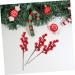 ABOOFAN 50 Pcs Artificial Berry Cuttings Artificial Berry Stems Pick Christmas Tree Decoration Ornaments Christmas Red Berries Branches Artificial Berry Branches Red Fruit Foam Fork - Buy Online on GoSupps.com