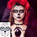Day of the Dead Sugar Skull Tattoos - 20 Sheets with Halloween Temporary Face Designs - Buy Online on GoSupps.com