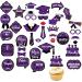 Graduation Cake Toppers - Graduation Cap Diploma Cupcake Picks Grad Cap Cupcake Picks for Senior High School College Grad Party Supplies Graduation Theme Party Decorations Gomice Purple - Buy Online on GoSupps.com