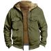 Hanxiulin coat plush jacket hoodie jacket oversize winter coat sweatshirt men on both sides transition jacket breathable light outdoor fleece buffer coat with hood winter warm trenchcoat l.