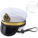 Yewong Pet Captain Sailors Costume Set Dog Cat Sea Captain Hat with Pet Anchor Triangle Bibs Scarf for Cat Puppy Navy Halloween Cosplay Costume Accessories Photo Props (White-B) - Buy Online on GoSupps.com