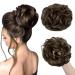 Messy Bun Hair Piece Fake Hair Bun Hair Scrunchies for Women Hair Buns Hair Piece Messy Bun Hair Bun For Women - Dark Ash Brown 55 g Dark Ash Brown