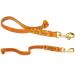 Fat leather short lead leash short leash (35 cm x 15 mm brass cognac) 35 cm x 15 mm brass cognac