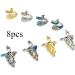 J.CARP 8 Pcs Adjustable Knitting Crochet Loop Ring Set for Mother Grandma - Yarn Guide Finger Holder for Thanksgiving Presents - Buy Online on GoSupps.com