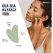 Natural Jade Gua Sha Massage Tool & Roller Kit | Anti-Aging Skin Care | Reduce Puffiness & Wrinkles - Buy Online on GoSupps.com