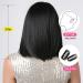 Oufei Black Bob Wig with Ponytail | Synthetic Hair Wigs for Women | Perfect for Cosplay & Daily Use (1052-1) - Buy Online on GoSupps.com