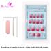 Shop Bling Art Red Gel Ombre Oval False Nails - 24 Medium Tips with Glue for Stunning Looks | International Shipping Available - Buy Online on GoSupps.com