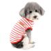 Zweitea summer dog shirts for small dogs striped breathable west t-shirts soft cotton puppy clothing pets cats sleeveless tank top chihuahua basic tea shirt clothing red l l red