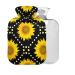 Sunflower Hot Water Bottle with Cover 1L Small Hot Water Bag for Pain Relief for Kids Men and Women BPA Free