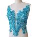 Handmade Light Blue Rhinestone Lace Bodice Applique Trim for Clothing - Sew On Beads Sequins Patch - Buy Online on GoSupps.com