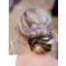 IYOU Pearl Wedding Hair Combs Purple Butterfly Bridal Sides Comb Flower Bridesmaid Bride Hair Accessories for Women - Buy Online on GoSupps.com