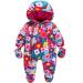 Baby Boys Winter Hooded Romper Snowsuit with Gloves Booties Cotton Jumpsuit Outfits 3-24 Months E 3-6 Months