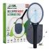 SBL Home Fly Swatter Electric Fly Swatter Racket, Electric Mosquito Swatter, Bug Zapper Racket, Electric Fly Bat with Patented Wall Case, Gray, Black