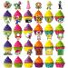 60 Cts Decorations for Mariios Cake Topper Cupcake Toppers Birthday Party Supplies Decor 60 Pcs Set